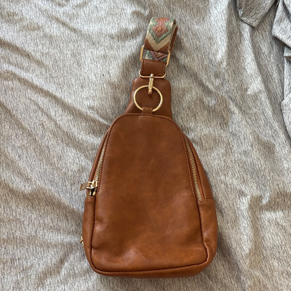 Brown Leather Sling Bag